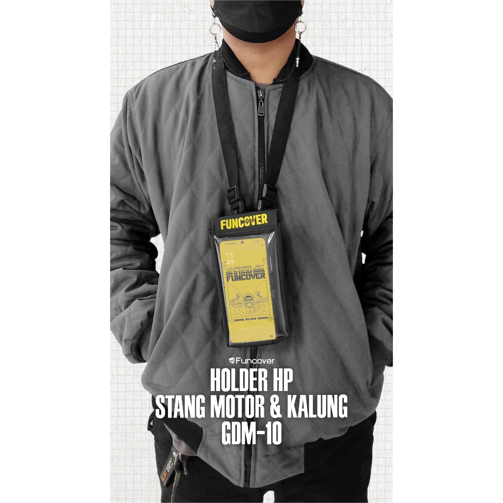 STAND HOLDER STANG SEPEDA MOTOR HP TAS HP ANTI AIR GOJEK GRAB OJEK