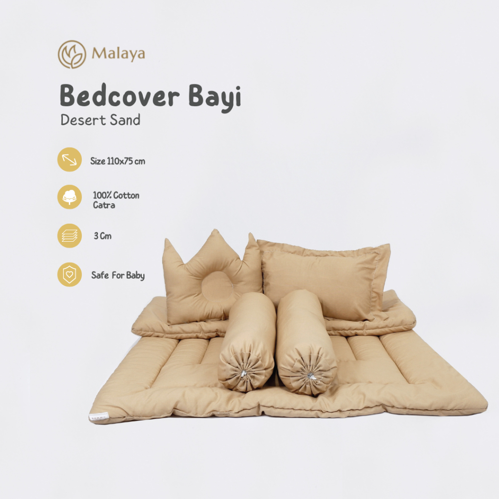 MALAYA BABY - Bedcover bayi set 2 bantal 2 guling |Katun catra