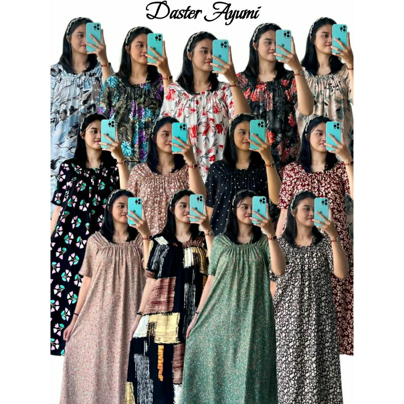 ayumi dress/arumi dres/dres motip/daster kekinian/daster rayon