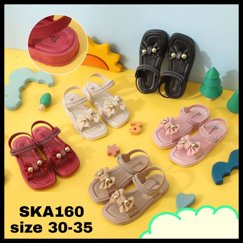 Ska160 balance 926 sandal karet tali belakang anak perempuan uk. 30-35