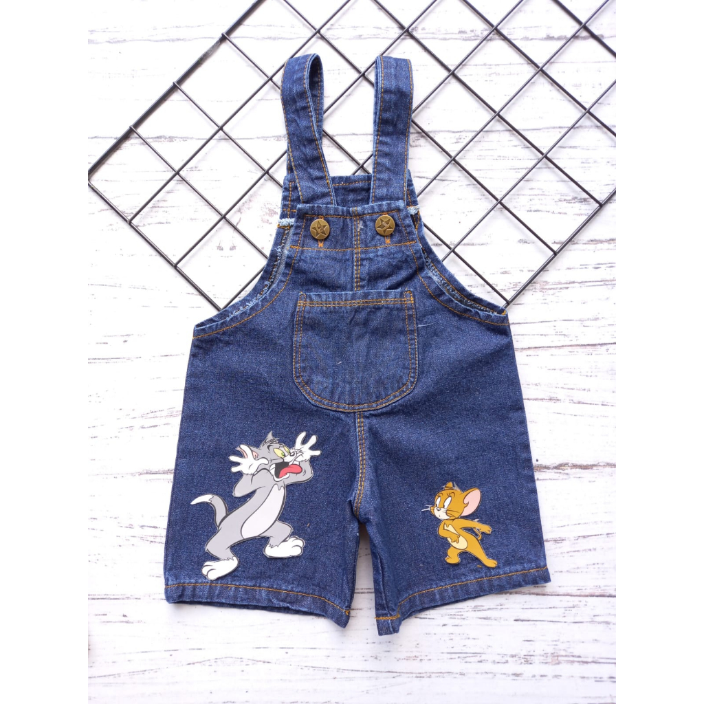 OVERALL JEANS ANAK 1-7 TAHUN / OVERALL KARAKTER ANAK