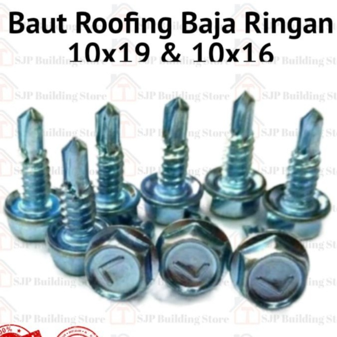 Skrup Baja Ringan Sekrup Paku Baut Roofing (1 Dus isi 1000pcs)