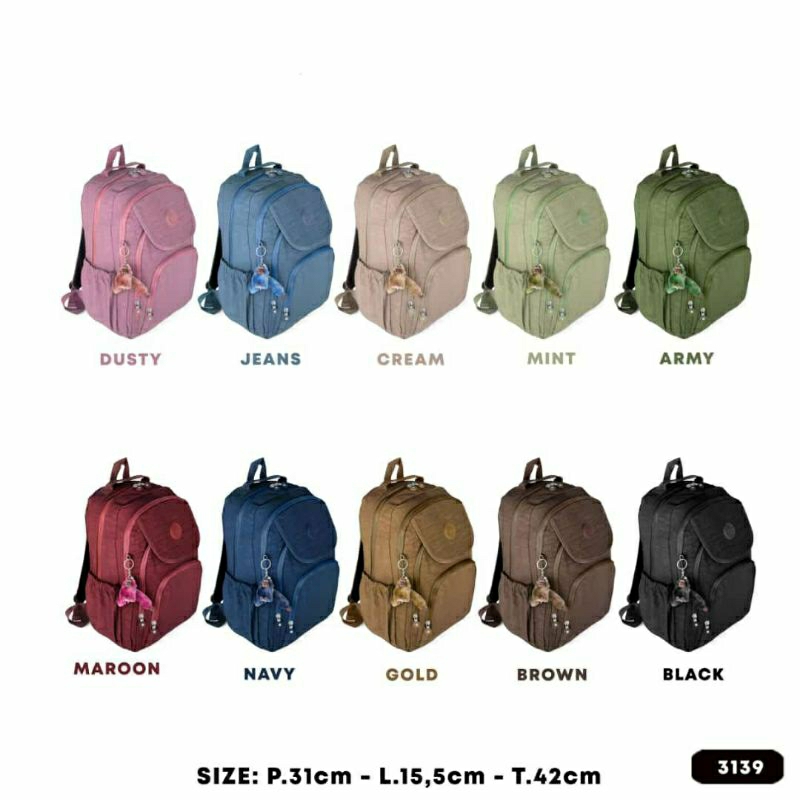 TAS RANSEL NYLON IMPORT TAS KP 3139 TAS RANSEL LAPTOP TAS RANSEL BESAR WANITA TAS RANSEL SEKOLAH BEST SELLER TERBARU BISA BAYAR DITEMPAT.!!!