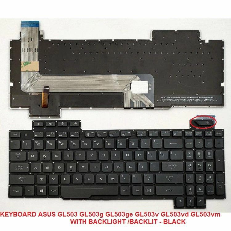 Keyboard laptop Asus ROG Strix GL503 GL703 GL503GE GL503E GL503V GL503VD GL503VD BACKLIGHT