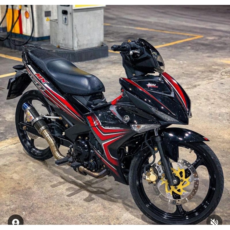 STRIPING STICKER LIST MX KING 2015/2016 STIKER MX KING MERAH HITAM