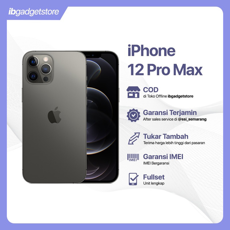 IPHONE 12 PRO MAX 512GB, 256GB, DAN 128GB SECOND LIKE NEW