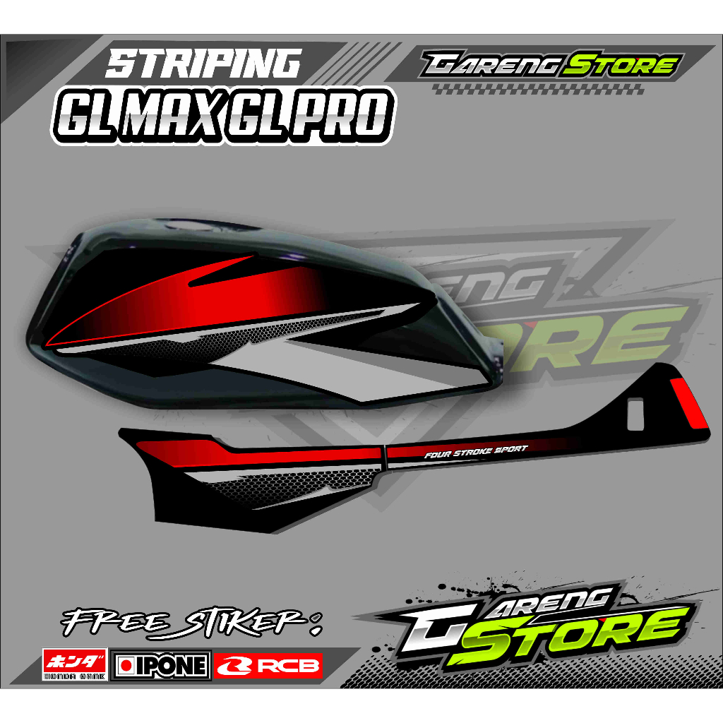 STRIPING VARIASI HONDA GL PRO - GL MAX / STICKER LIST VARIASI MOTOR GL PRO - GL MAX