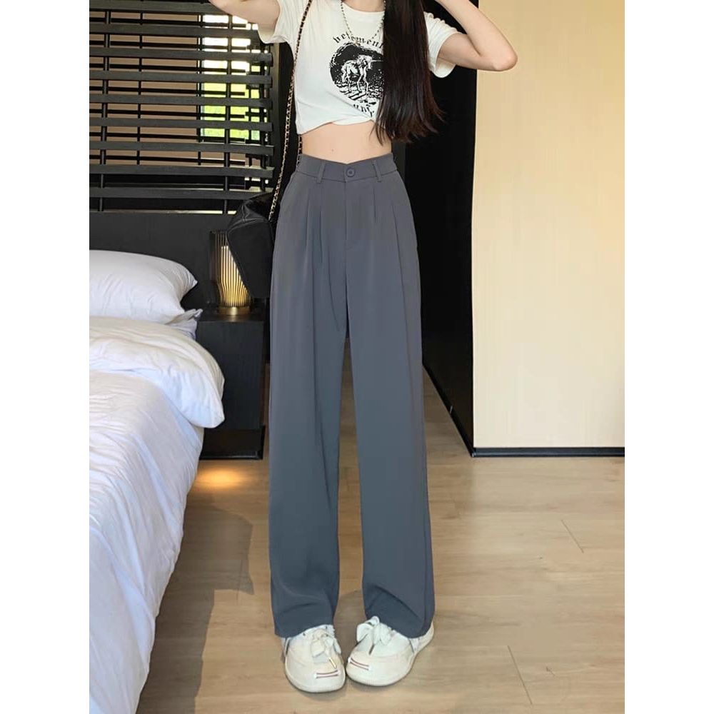 SHOEGALLERY TG1713 Celana Kulot Wanita Loose Pants Highwaist Wanita Celana Kantor Kasual Gaya Korea Kekinian/Kulot Highwaist Anti Kusut Merk Levieree Lokal