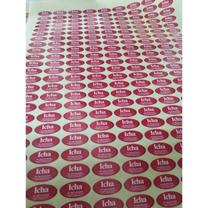

Cetak stiker label cutting pola