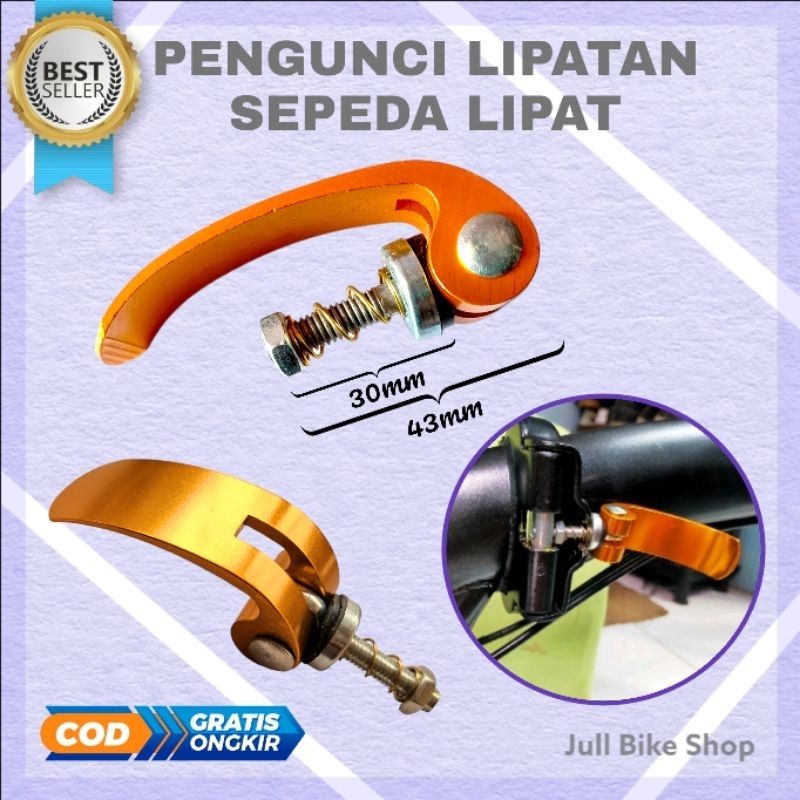 Baut pengunci lipatan sepeda lipat clamp frame kunci tengah qr universal as quick release