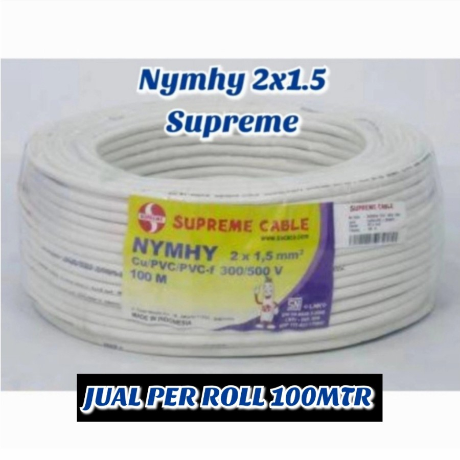 [Ready] Kabel NYMHY 2x1.5 Supreme 100M - Jual Per Roll