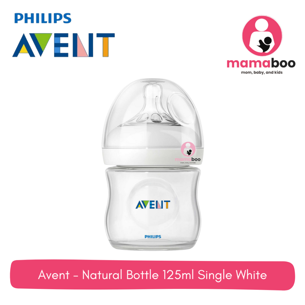 Avent - Natural Bottle 125ml Single White