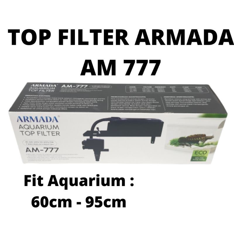 Top Filter Armada AM-777 Filter atas Aquarium Aquascape ikan hias