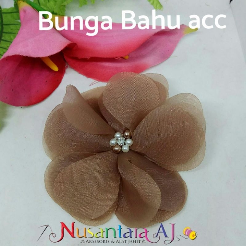 Aplikasi bunga bahu 10cm per pcs / Bunga bahu dahlia jumbo 10cm per pcs