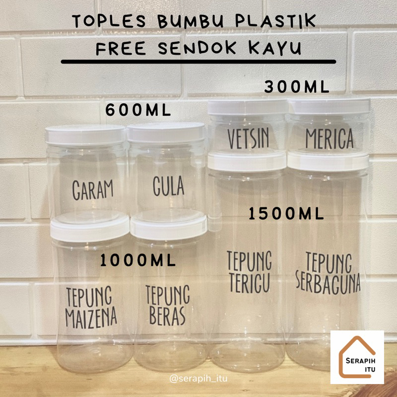 Toples Bumbu Estetik Dengan Cutting Stiker