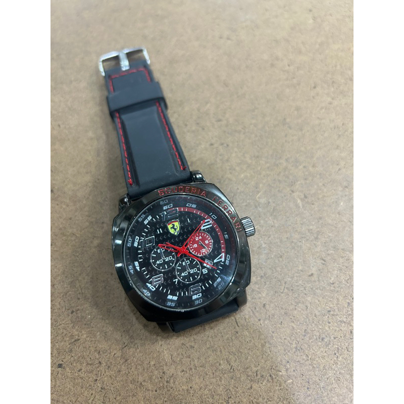 jam ferrari cowok tali rubber
