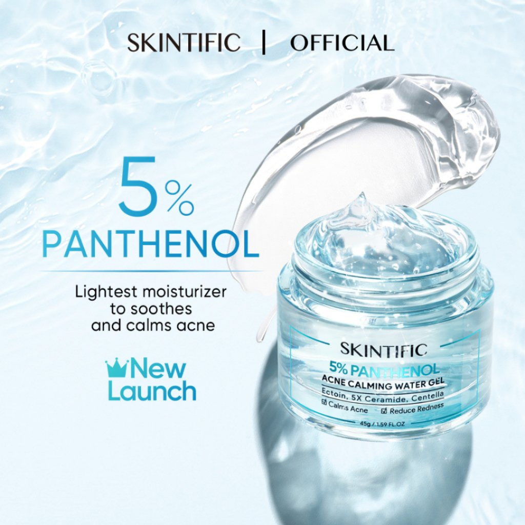 SKINTIFIC 5% Panthenol Acne Calming Water Gel Moisturizer 45g Moisture Moist