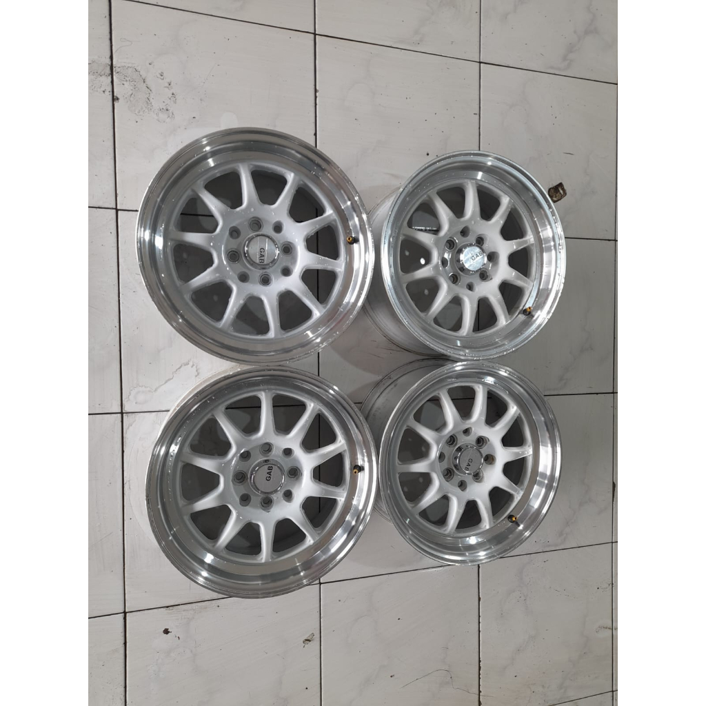 VELG MOBIL BEKAS CELONG RING15 LEBAR7 RATA LUBANG4 ET35/40 WHITE PNP AYLA AGYA BRIO AVANSA MOBILIO V