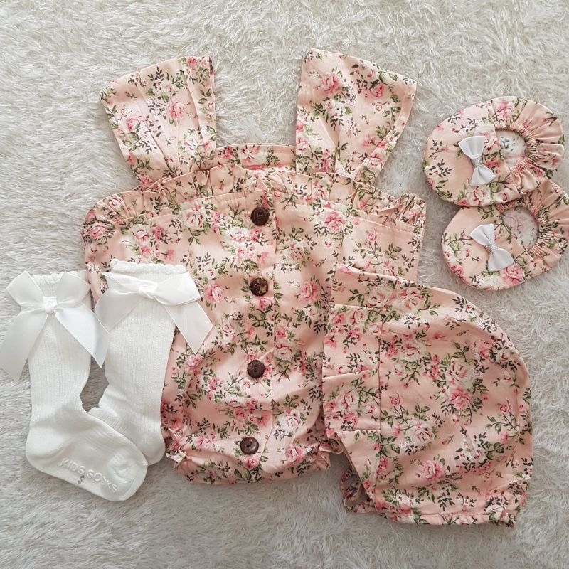 Baju Bayi Shabby flower jumper