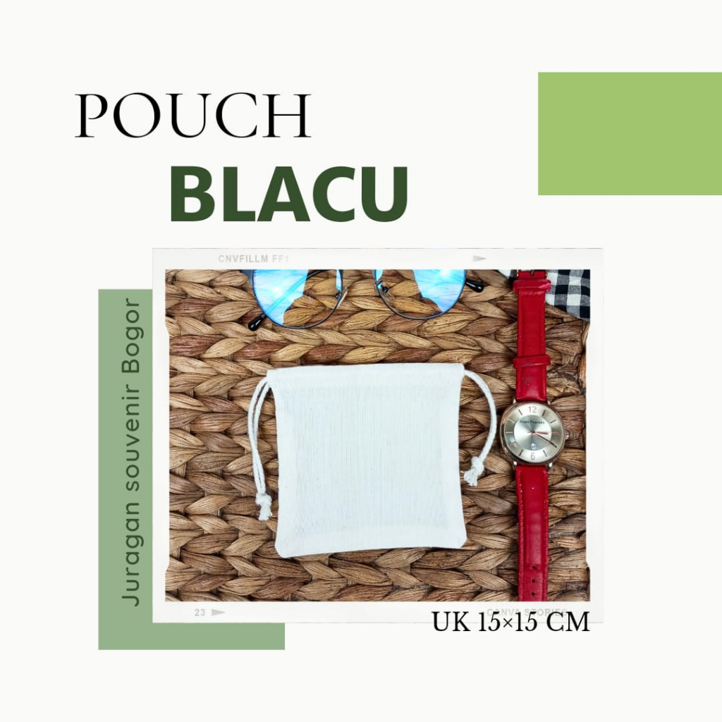 pouch blacu custum dengan berbagai ukuran/pouch custum/puch lucu