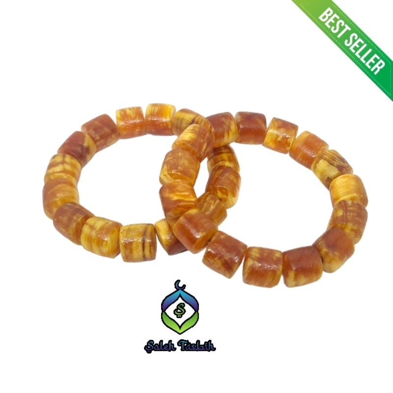 Gelang Jumbo Kayu Damar Pinus Motif Tabung Size 14mm asli original