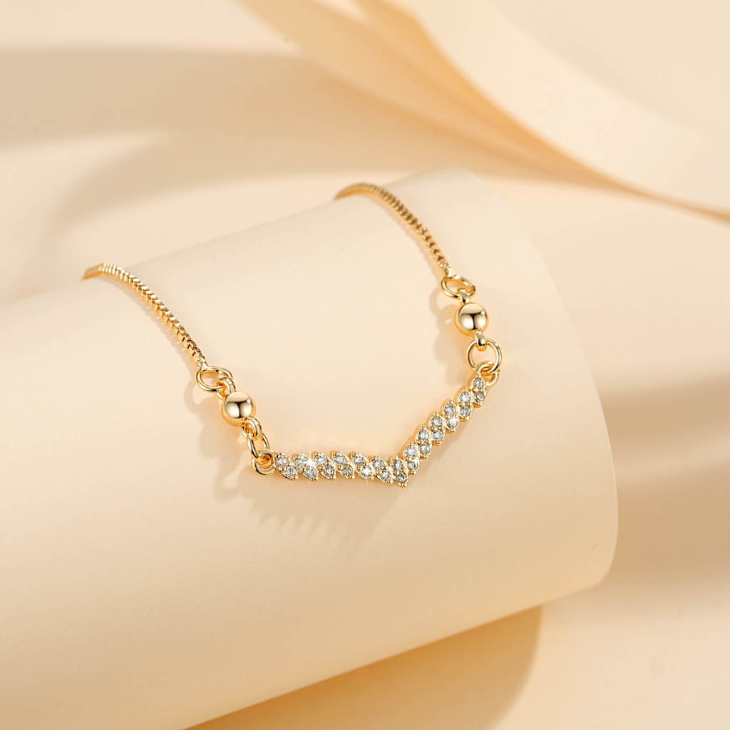 Y077 [COD✔] Kalung Titanium Wanita Anti Karat Kalung Wanita Liontin Full Diamond Kalung