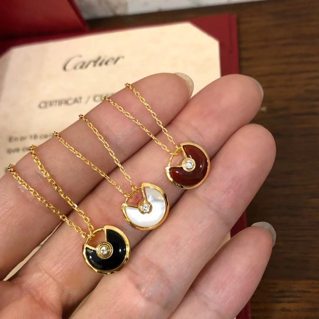 【17K / 750 emas asli / kadar 2.0 gram】17k / 750 Neckchain Emas  asli C-a*r-t-i-e-r Kalung Amulet 18k