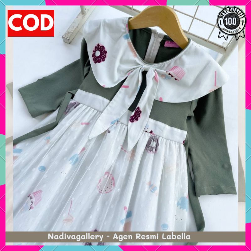 (5th - REMAJA) TERBARU 2025 - LABELLA GAMIS ANAK PEREMPUAN LEBARAN  ADILLA ZERRIN ALISHBA - GAMIS AN