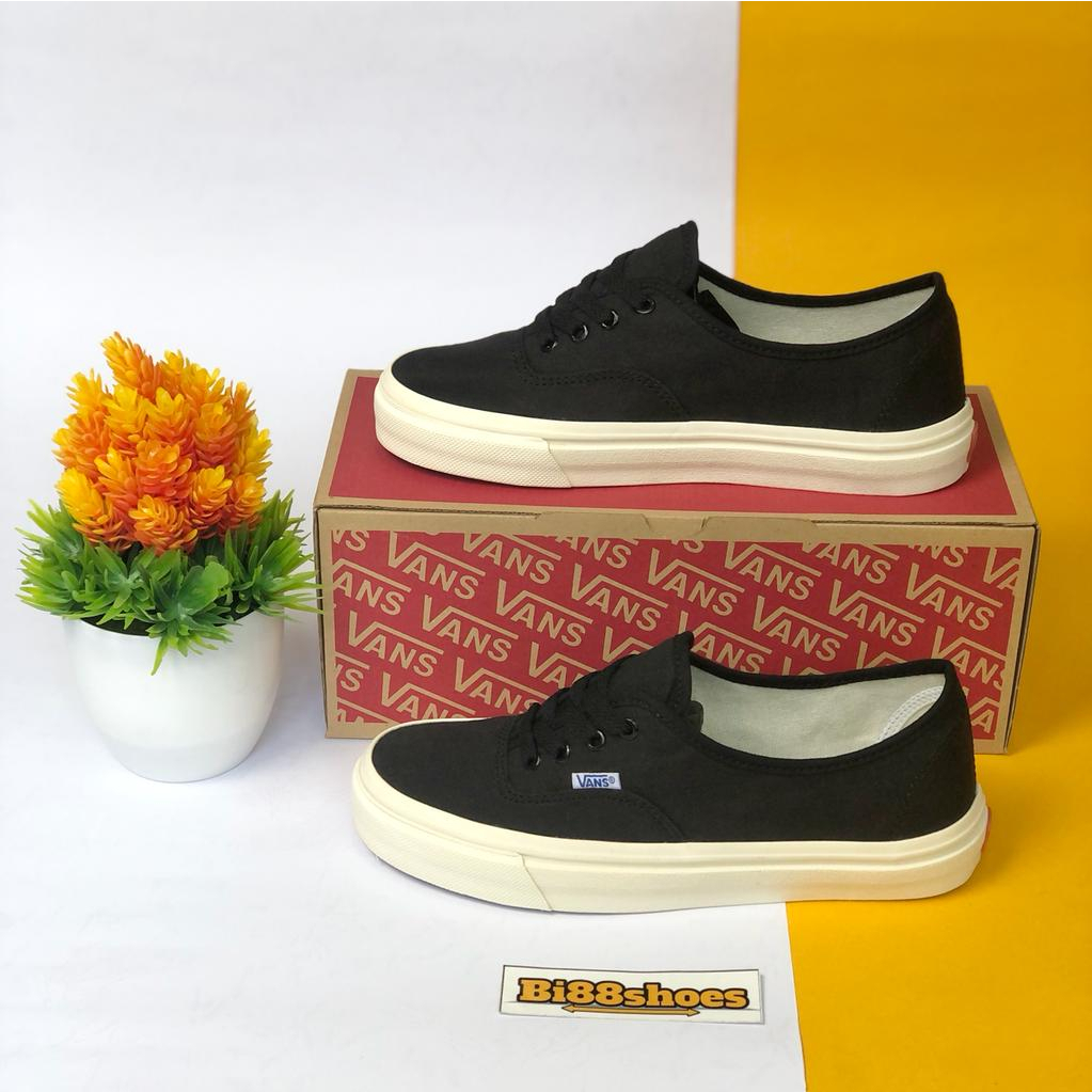 ( PROMO BAYAR DI TEMPAT ) Sepatu vans autentic black dop og pria wanita casual