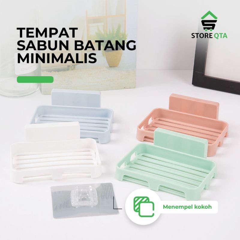 Tempat kotak Sabun Batang kamar mandi Tempel Dinding Tembok Multifungsi