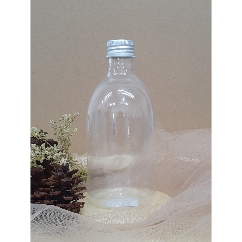 Botol Plastik PET 300ml Scarlet Bening Tutup Ulir