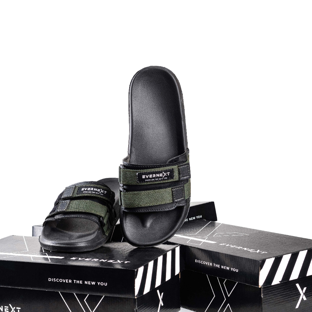 Evernext - Sandal Pria Sandal Selop Pria Sandal Slippers Pria Wanita Sandal Deon Slippers
