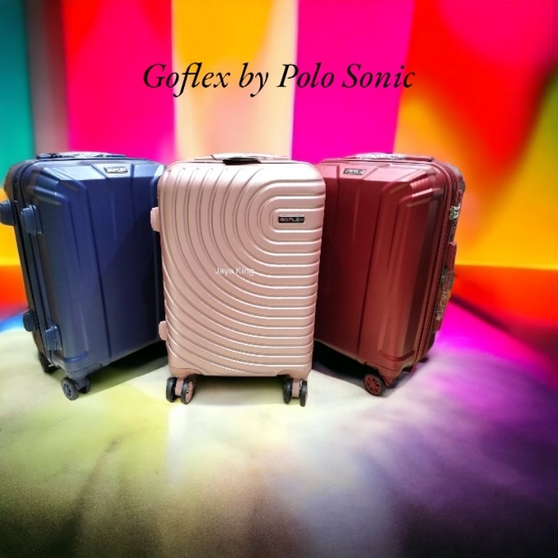 Koper Fiber 18 20 Inch Goflex Polo Sonic One Tone Colour TSA Lock Kunci Tanam