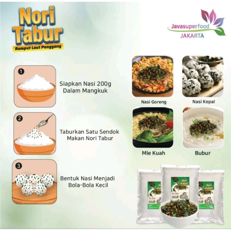 [ HALAL ] Nori Tabur Rumput Laut Panggang Original 1 KG