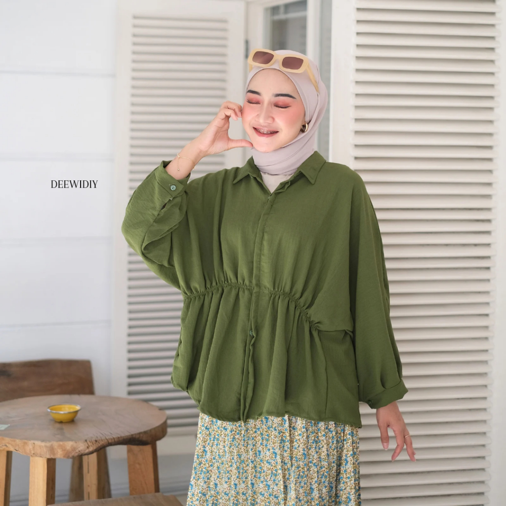 BLOUSE JUMBO WANITA / KEMEJA BUSUI WANITA / BAJU BATWING WANITA / ALEA BLOUSE DEEWIDIY