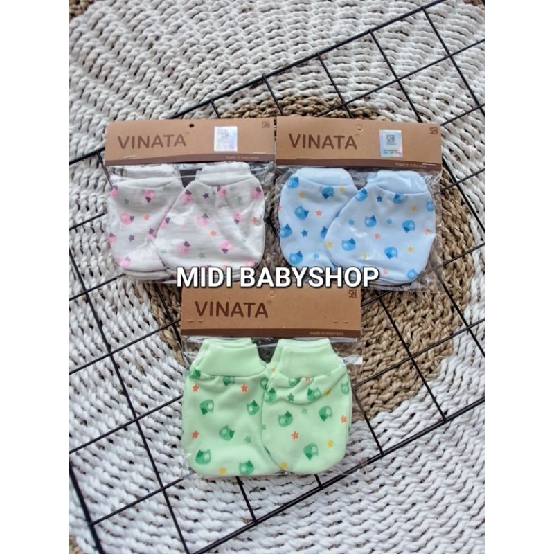 1 Set Sarung tangan dan kaki bayi motif lucu murah