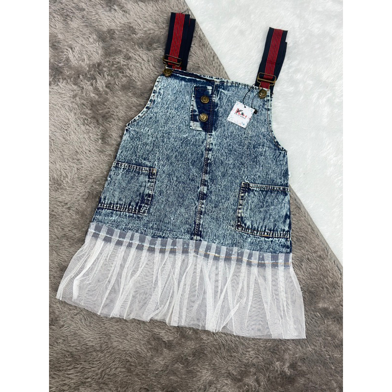 Overall Jeans Anak perempuan 3-8 Tahun kshfashion