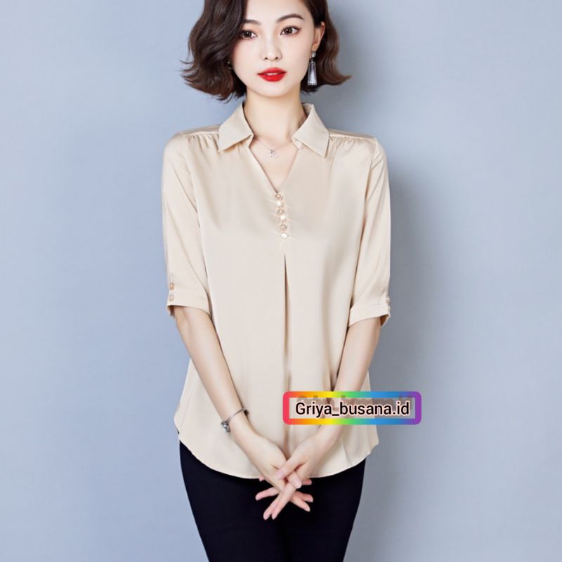 Baju Wanita Jooyeon Ariana Top Fashion Citayam Blouse Ivanca Style Korea Hight Quality