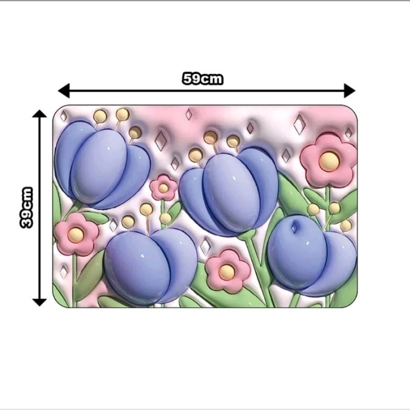 (COD) Keset Kamar mandi Anti Selip / Keset Kaki Diotomide 3D / Keset Kaki Menyerap Air 3D Anti selip /Keset Kaki motif 3d