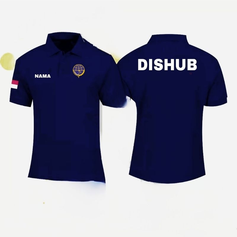 Lengan pendek kaos dishub baju dishub seragam dishub kaos kerah dishub baju kerah dishub polo shirt 