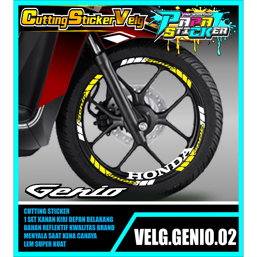STIKER  VELG GENIO CUTTING STICKER VELG GENIO CUTTING VARIASI 02