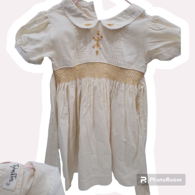 preloved tykes & tots  smocked dress 3 yo