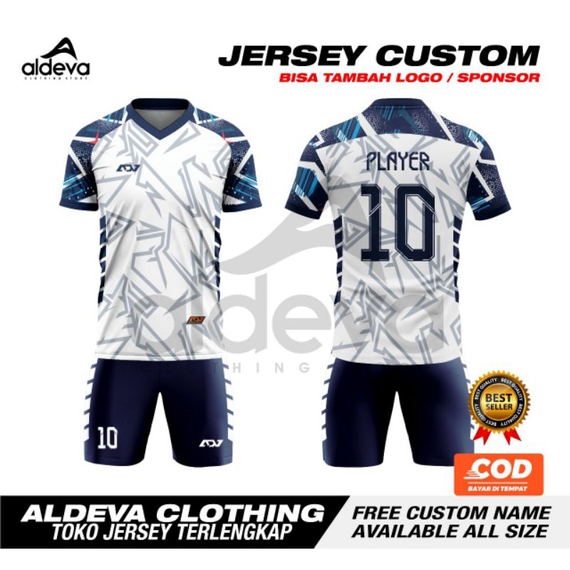 set baju Jersey BOLA/FUTSAL CUSTOM NAMA LOGO & SPONSOR