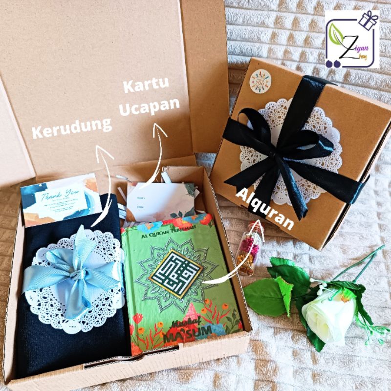 

Hampers Kado Gift Hijab Alquran/Kado hampers Pernikahan/Wisuda/Ulangtahun