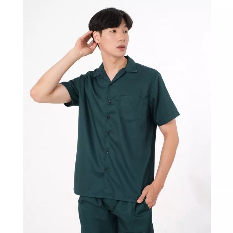 Sanvanina Kemeja Santai Pria V Neck