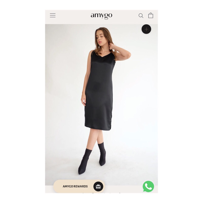 amygo satin dress