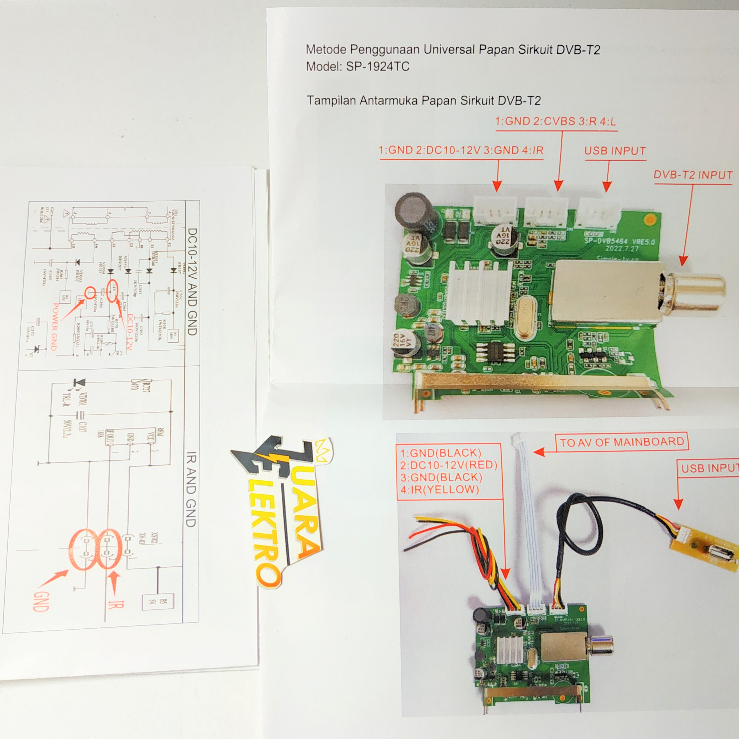 TUNER TV DIGITAL KOMPLIT | Universal DVB Board Untuk 15-29 Inch CRT TV | DVB CRT TV