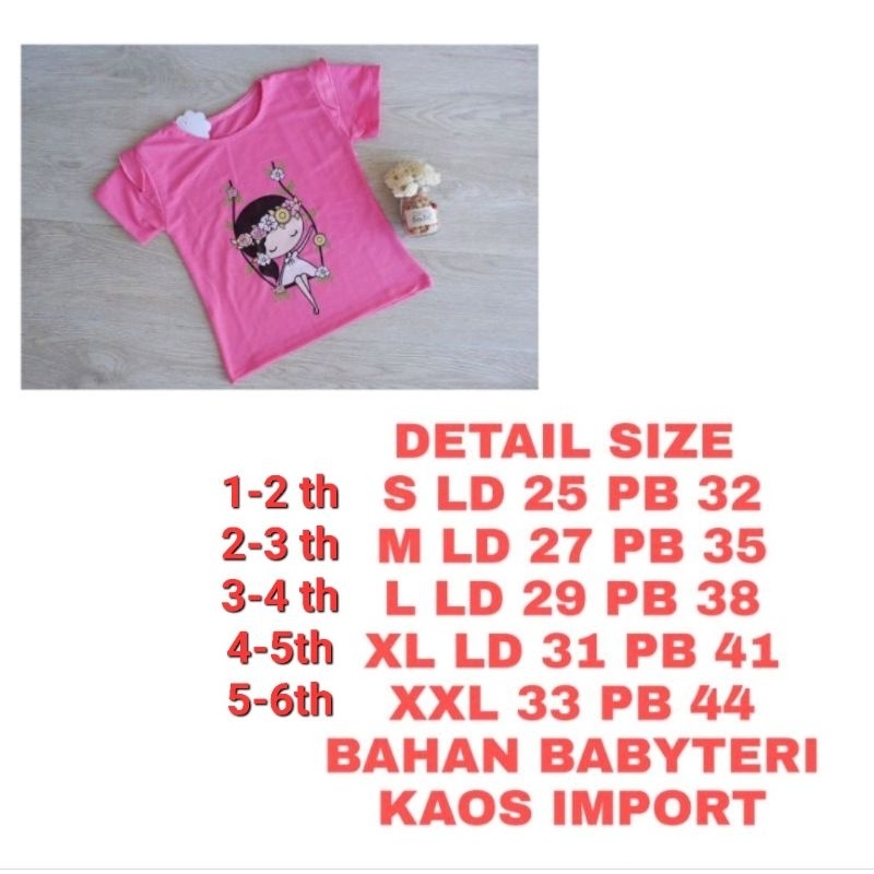 Atasan PENDEK kaos karakter boba//kaos lengan pendek//kaos harian