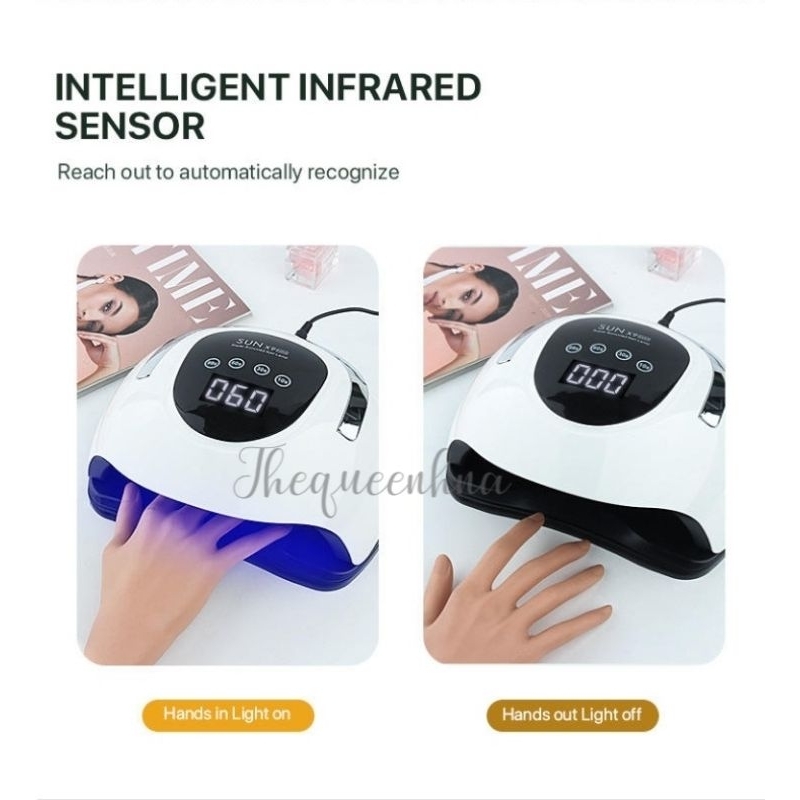 SUN X9 MAX 220W Garansi Satu Bulan Touchscreen UV Lamp 57leds Sensor Gerak Alat Pengering Kutek Nail art UV Led Nail Lamp Pengering Kuku Profesional Pengering Kutek manicure