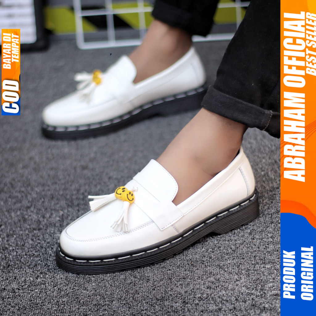 Sepatu Loafers Docmart Formal Pantofel Kerja Pria Abraham